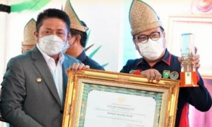 Pj Bupati Muara Enim Raih Penghargaan Terbaik I Nirwasita Tantra Tingkat Sumsel
