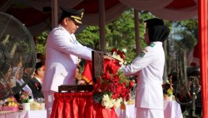 Pelaksanaan Upacara HUT RI Ke-77 di Kabupaten Muara Enim Berlangsung Khidmat