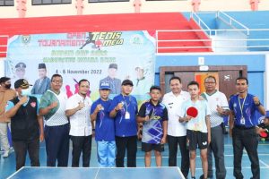 Pj Bupati Muara Enim Buka Turnamen Tenis Meja Bupati Cup 2022